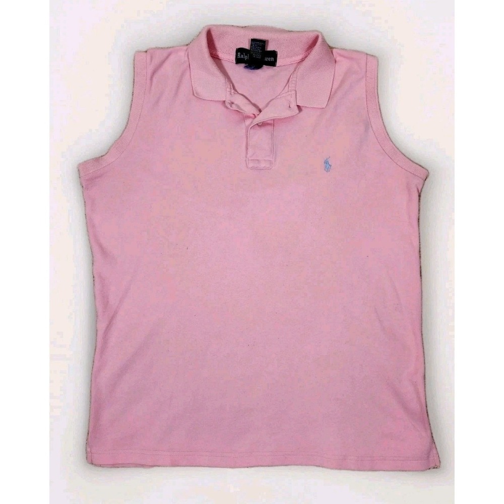 Lauren Ralph Lauren Women’s Pink Sleeveless Polo Top